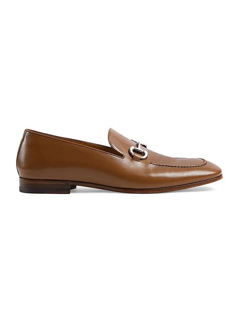 Shop Gucci Donnie Horsebit Leather Loafers 